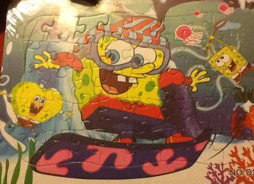 spongebob 40 piece puzzle - great for party favor - pics vary