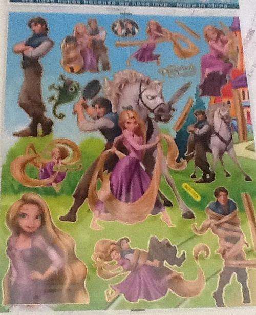 Tangled / Rapunzel stickers - great for party favor