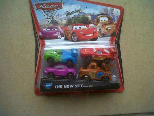 Cars lightning mcqueen 4 cars in set - can be used for cake topper also