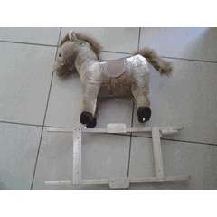 Brown rocking horse with sound - - excellent price - brand new