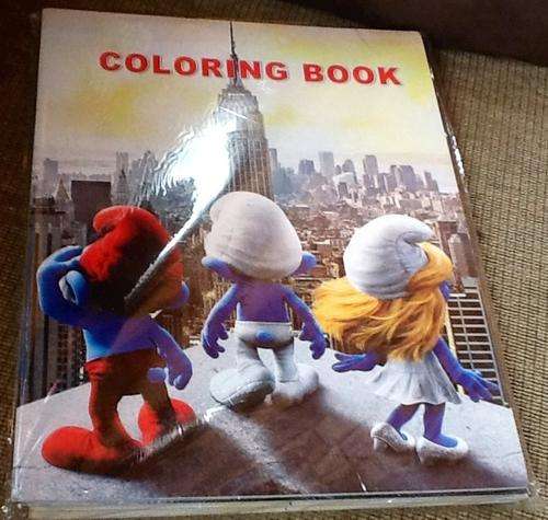 Smurfs coloring book with sticker pages - great party favor