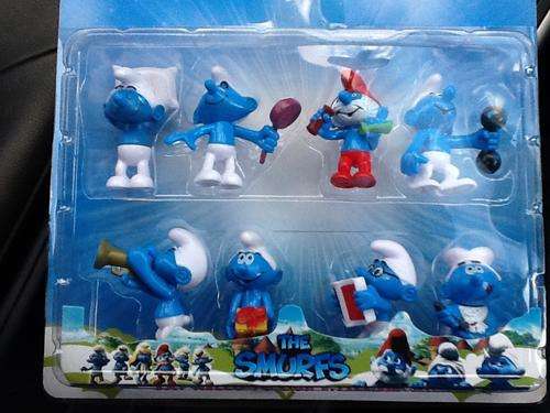 SMURF set of 8 characters - work for cake toppers also