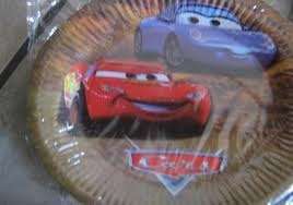 cars lightning mcqueen big paper plates (10) kids party