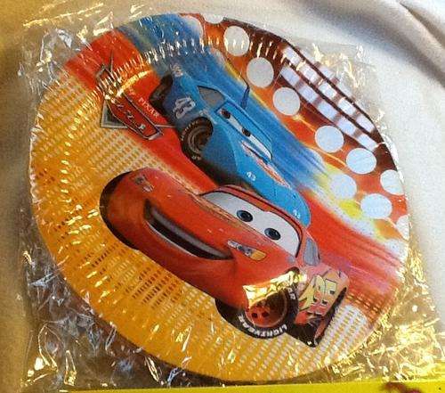 cars lightning mcqueen big paper plates (10) kids party