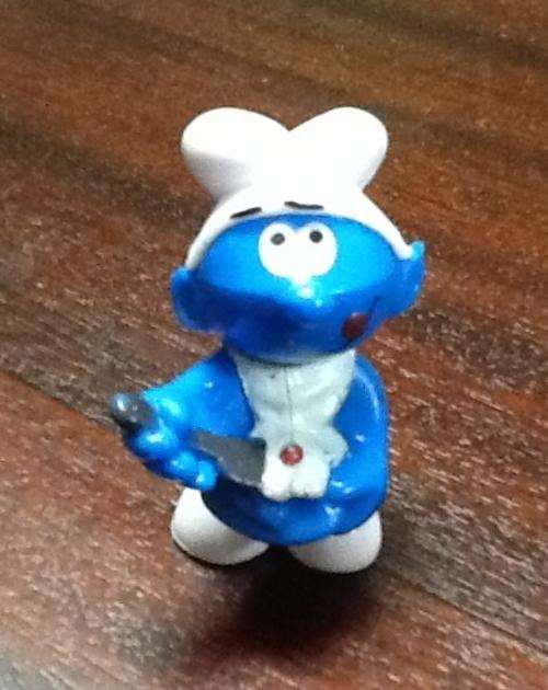 SMURF plastic figurine 5.5cm boy - work for cake toppers also