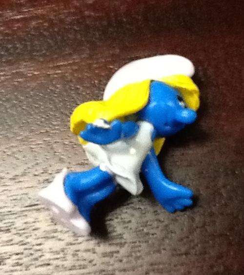 SMURF plastic figurine 5.5cm smurfette  - work for cake toppers also