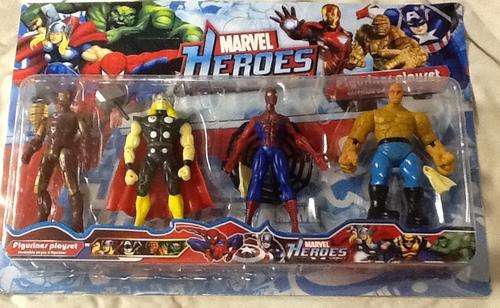 MARVEL HEROES avengers FIGURINES  - IRON MAN, SPIDERMAN, THING, Thor - cake toppers 14cm