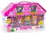 Pinypon case with 4 figures and 2 pets