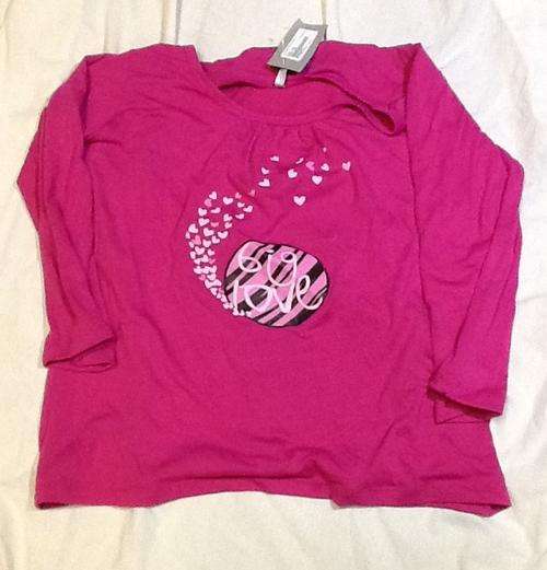 Ladies sleepwear shirt pajamas size large - with tag