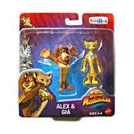 Madagascar mattel plastic figurines - work for cake toppers also - alex and gia 7cm