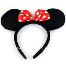 minnie mouse ears - ellisband - RED BOW - great party favor