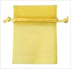 Organza gift bag - gold color -  16x23cm