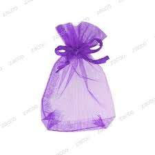 Organza bag - purple -  16x23cm