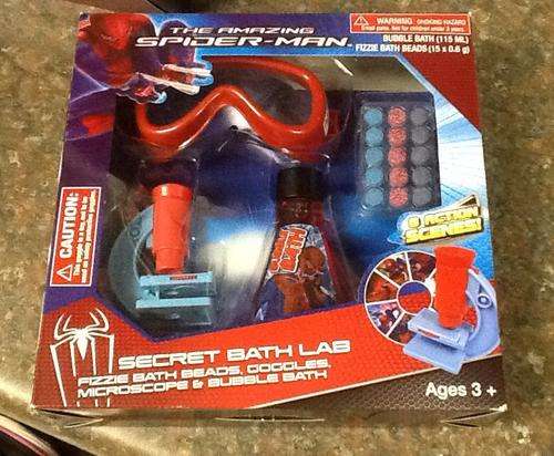 Spiderman secret bath lab WITH FIZZ - TINT YOUR BATH WITH BRIGHT COLOURS
