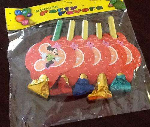 Minnie mouse red blow outs themed birthday kids PARTY blow outs (5 per pack)