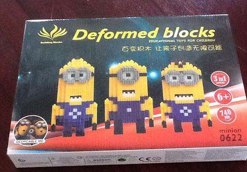 Deformed blocks - building blocks - despicable me minions - 740 pieces - was R170