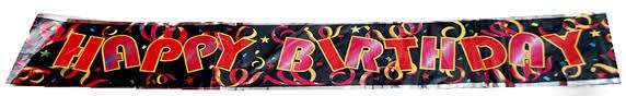 happy birthday foil party banner