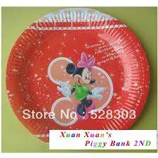 Minnie mouse red  kids PARTY BIG PAPER PLATES(10)