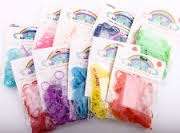 Rainbow loom bands - make your own bracelets - one packet with 200 pcs - orange