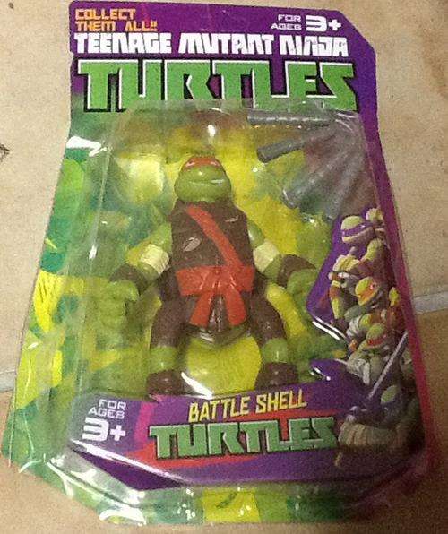 Teenage mutant Ninja turtles moveable plastic figurine 15cm  - orange - reduced great caketopper