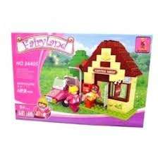 Building brick toys - fits well with legos - fairyland girl set 24405 coffee shop - 123 pieces