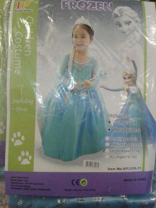 frozen elsa dress up costume for girls small - age +- 4-6 - chinese size