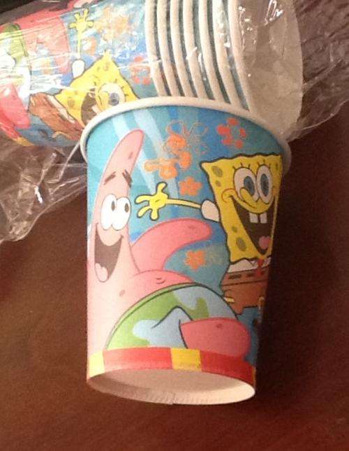 Spongebob squarepants KIDS PARTY paper cups (10)