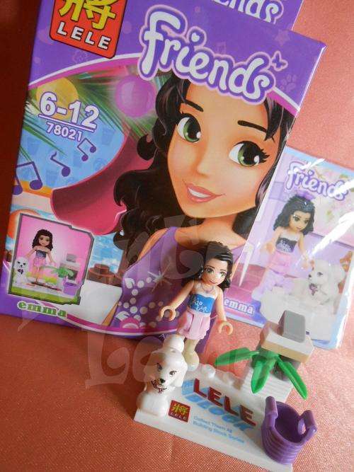Building brick toys - fits well with legos - friends Emma figurine set