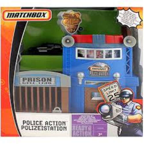 Die cast metal cars - matchbox cliffhanger adventure links police station set - incl one vehicle