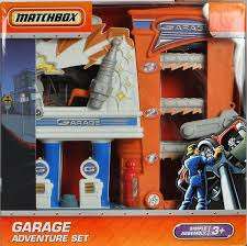 Die cast metal cars - matchbox adventure links garage station set - incl one vehicle