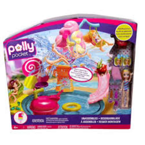 Polly pocket set  - ice cream water park - splashing action incl one doll - was R200