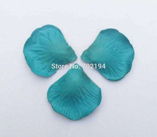 material rose petals turqouise blue - 100 per pack - for confetti or decor