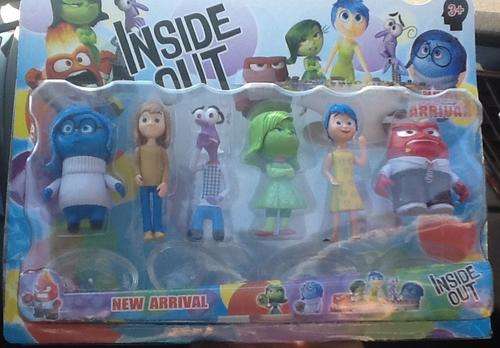 Inside out pastic figurine set of 6 - 9cm - great cake topper