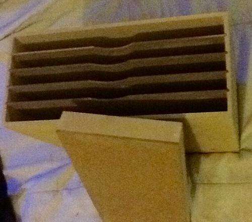 scrapbook paper storage strong wooden box with lid 32x32x16cm