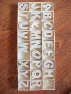 WOODEN ALPHABET LETTERS