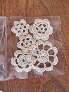 crochetFLOWERS -stunning on scrapbooking pages - cream