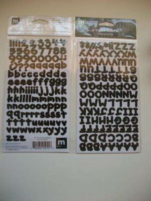 MAKING MEMORIES CREATIVE LETTERS HANDWRITING (1.11CM)\232 STICKERS