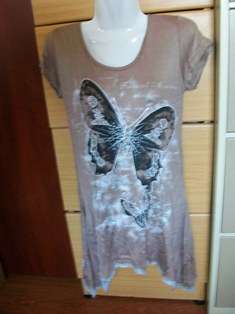 LADIES brown BUTTERFLY TOP XL