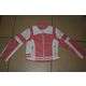 Girls pink and white leather jacket +- 12-14 years