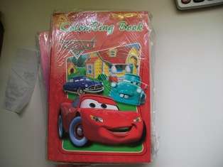 CARS LIGHTNING MCQUEEN COLORING BOOK WITH STICKER PAGE IN MIDDLE
