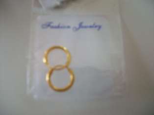 small earrings sleepers / hoops - 1.3cm - gold colour