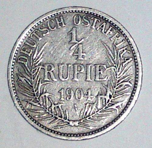 1904 German East Africa 1/4 Rupie Coin