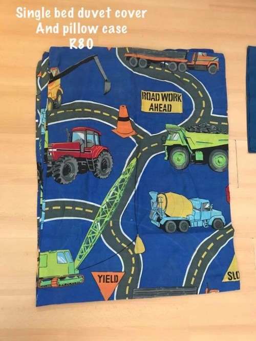 Boys trucks single duvet cover & pillow case