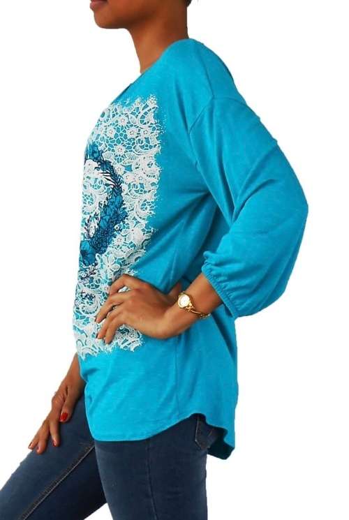 Ladies heart print top - size 34