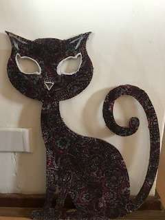 Decoupage cat decor