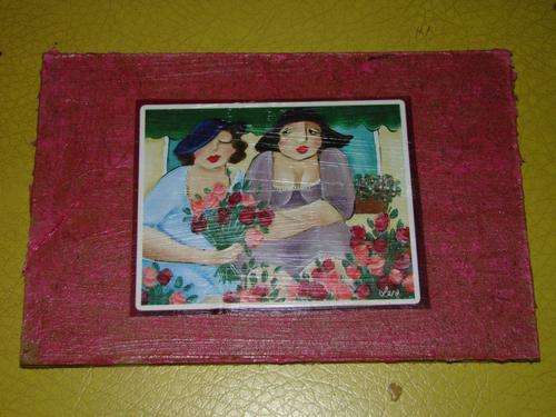 2 Ladies - Decoupage on wood