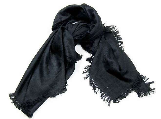 Black Cotton Scarf