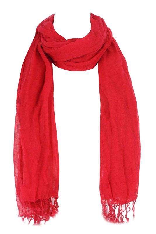 Red 100% Cotton Scarf
