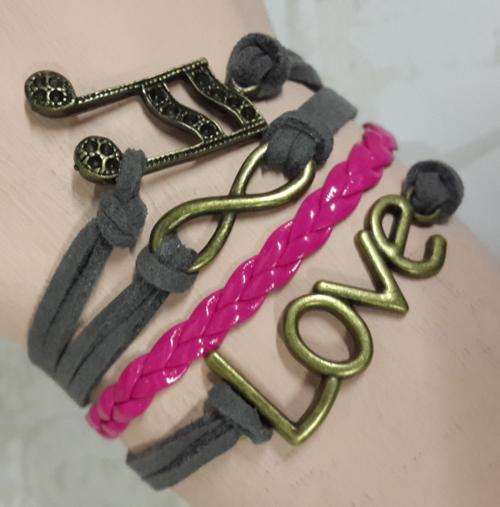 Infinity Bracelet - Love, Music Note & Infinity