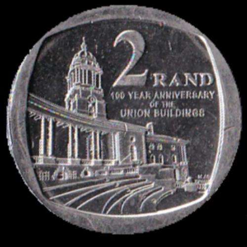 S.A - Two Rand Coin - 100 Year of The Union Buildings 2013.